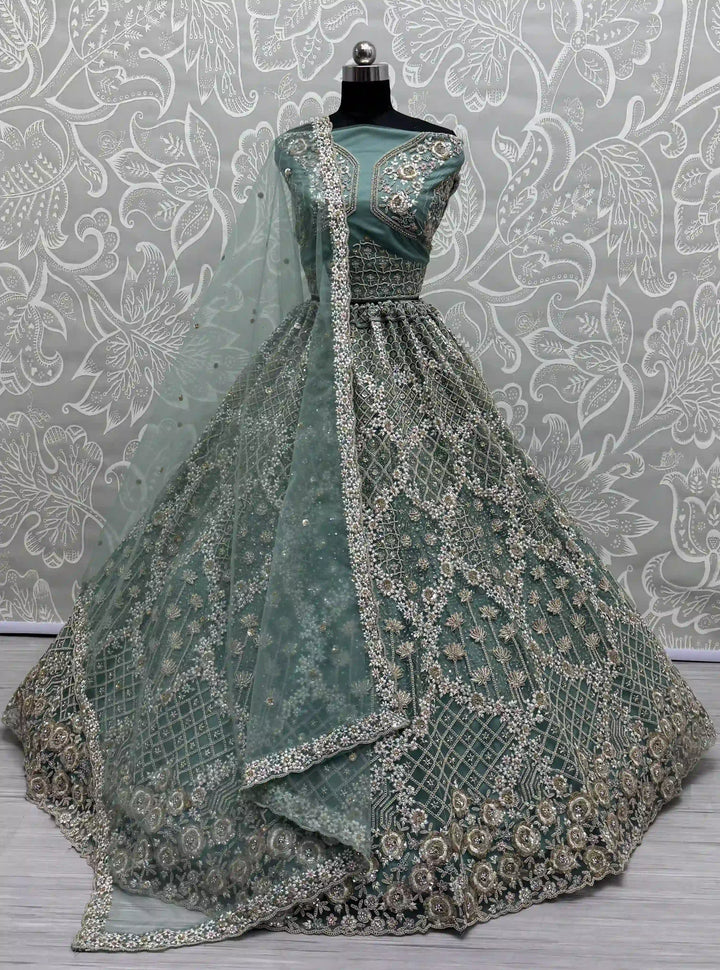 Sparkling Soft Net Lehenga for Party & Wedding Glam