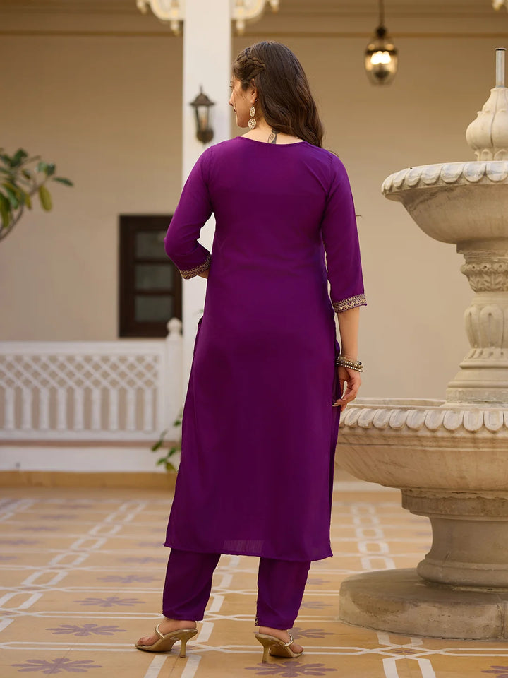 Timeless Embroidery: Rayon Top with Chinon Bottom and Dupatta