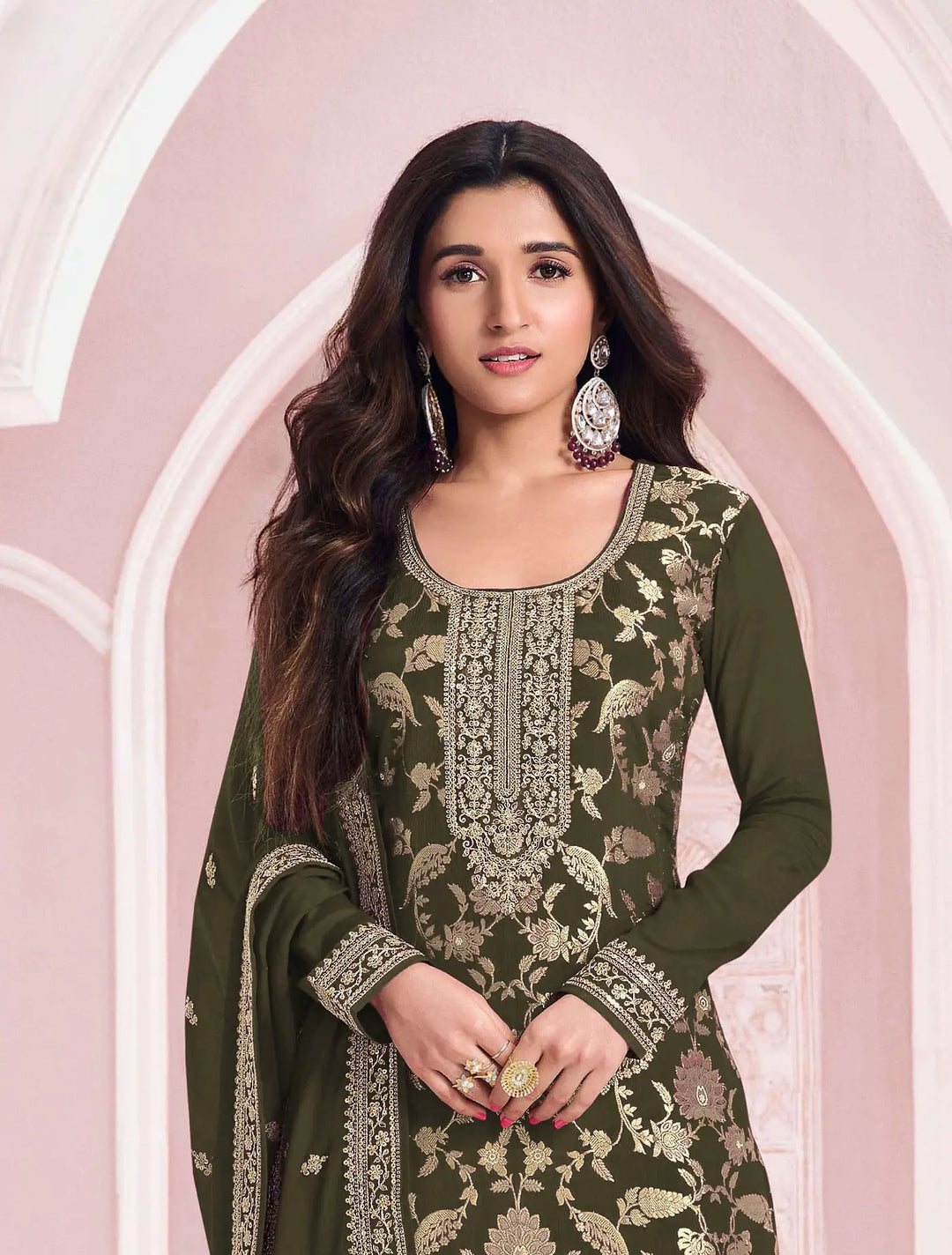 Partywear Embroidered Pakistani Salwar Suit for Women