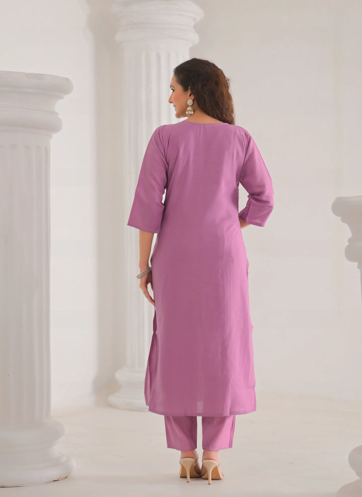 Stylish Pink Embroidered Salwar Kameez Set for Festive Wear