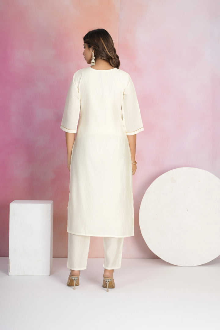 stylish Viscose Chanderi Suit Set for Festive & Wedding Wear