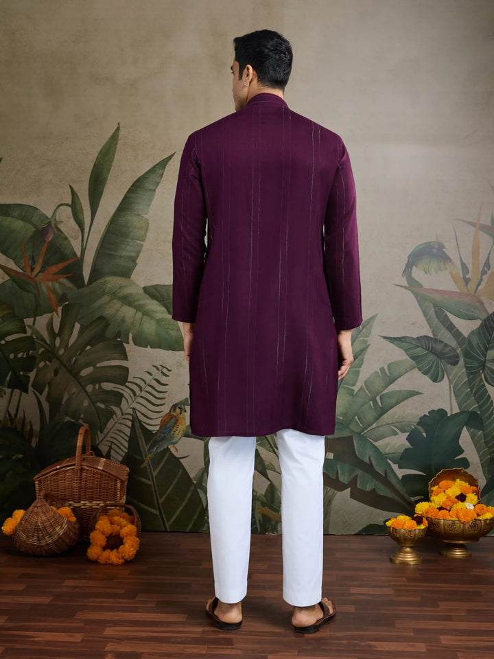 Viscose Rayon Kurta with Dupatta for Festive Readymade for Men