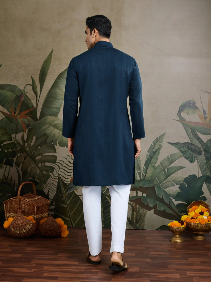 Viscose Rayon Kurta with Dupatta for Festive Readymade for Men