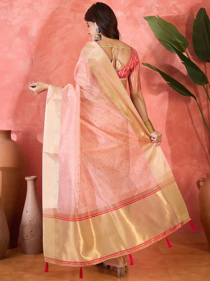 VElegant Khadi Organza Saree for Festive Special Designer Collection