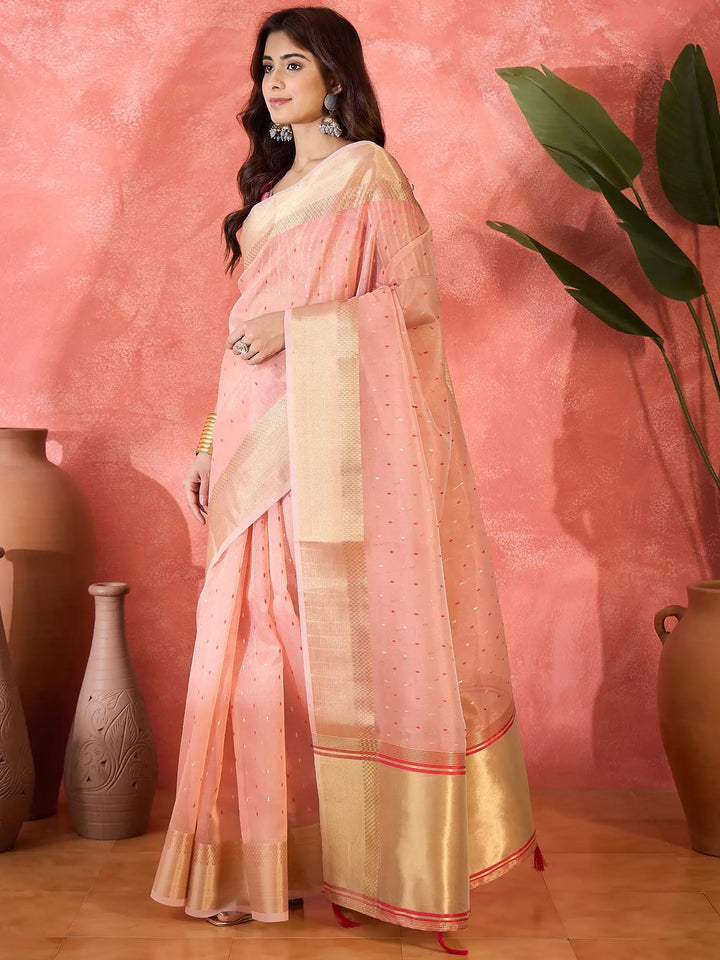 VElegant Khadi Organza Saree for Festive Special Designer Collection