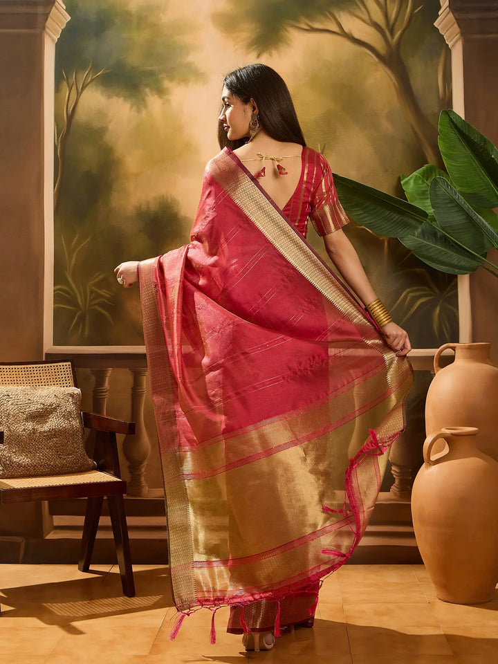 Designer Khadi Organza Saree for Women Party & Festive Look
