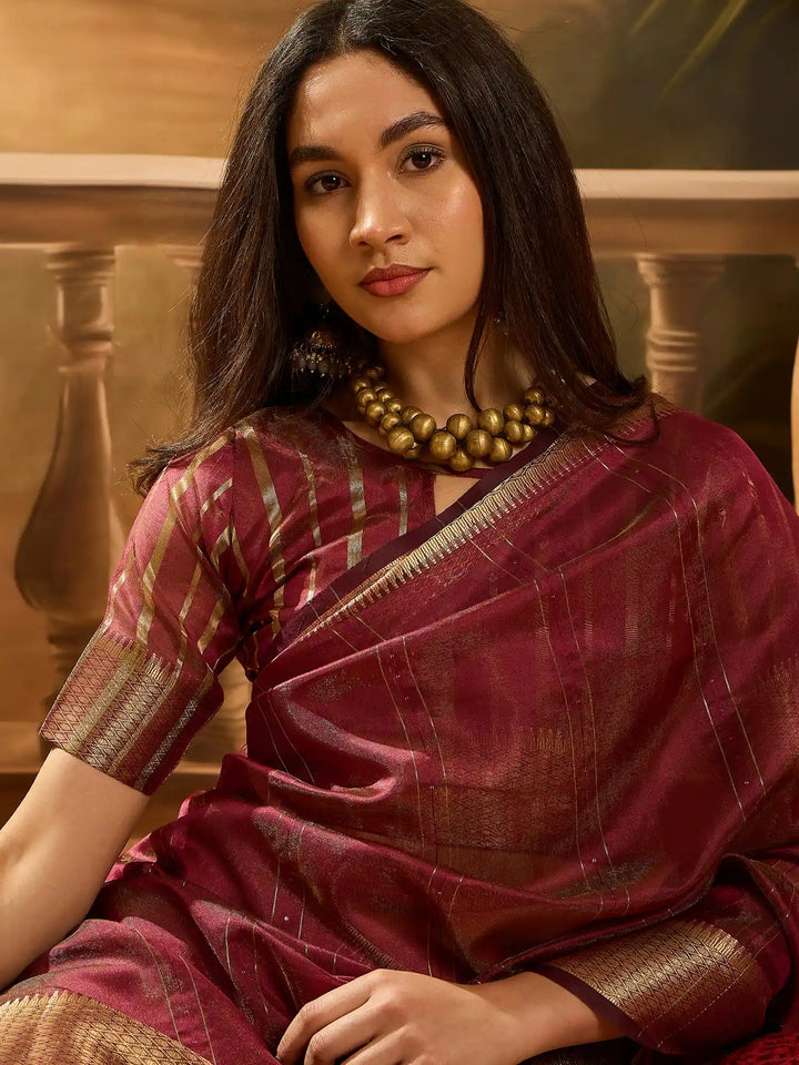 Designer Khadi Organza Saree for Women Party & Festive Look