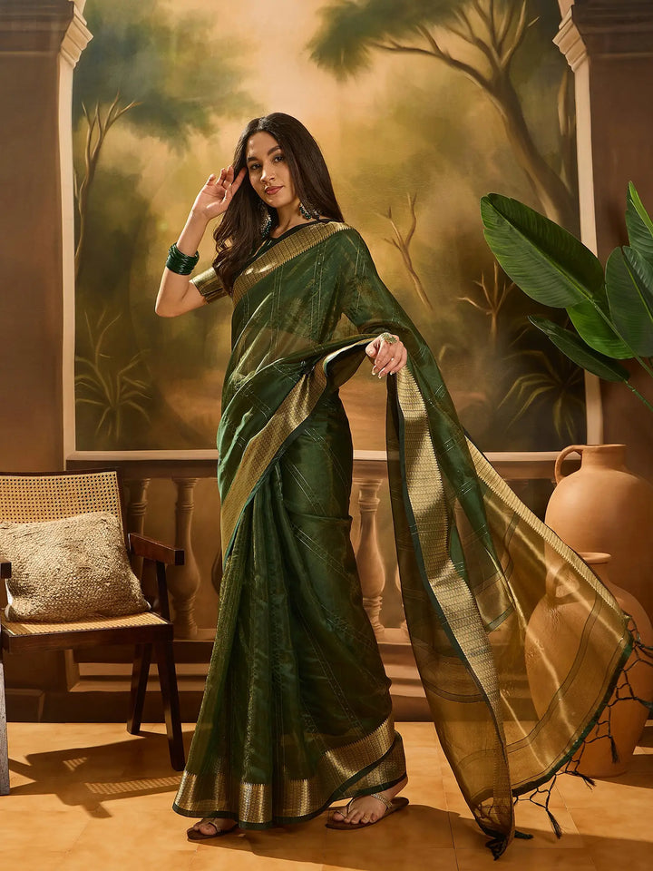 Designer Khadi Organza Saree for Women Party & Festive Look