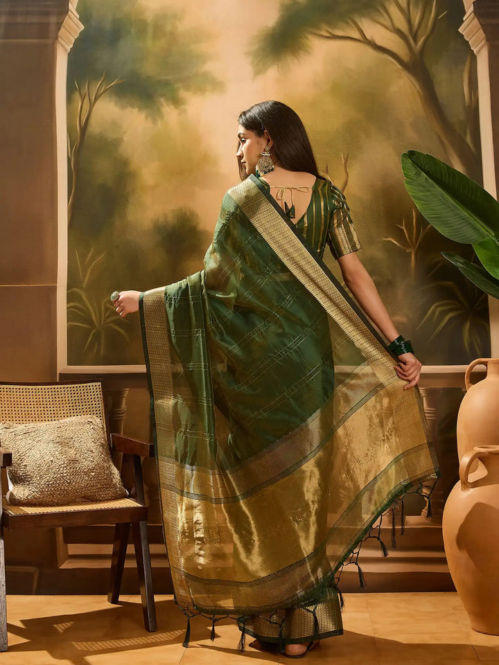 Designer Khadi Organza Saree for Women Party & Festive Look