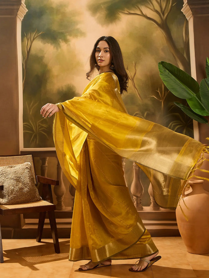 Designer Khadi Organza Saree for Women Party & Festive Look