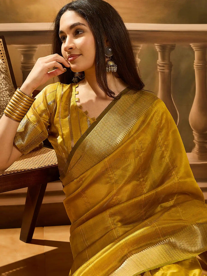 Designer Khadi Organza Saree for Women Party & Festive Look