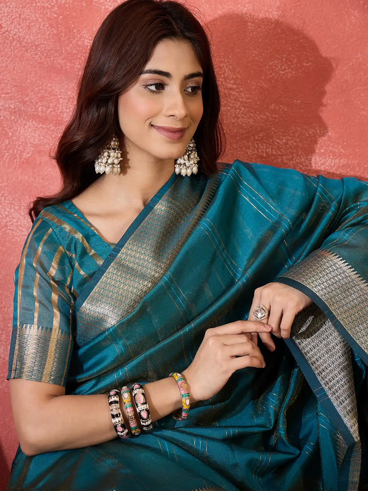 Designer Khadi Organza Saree for Women Party & Festive Look