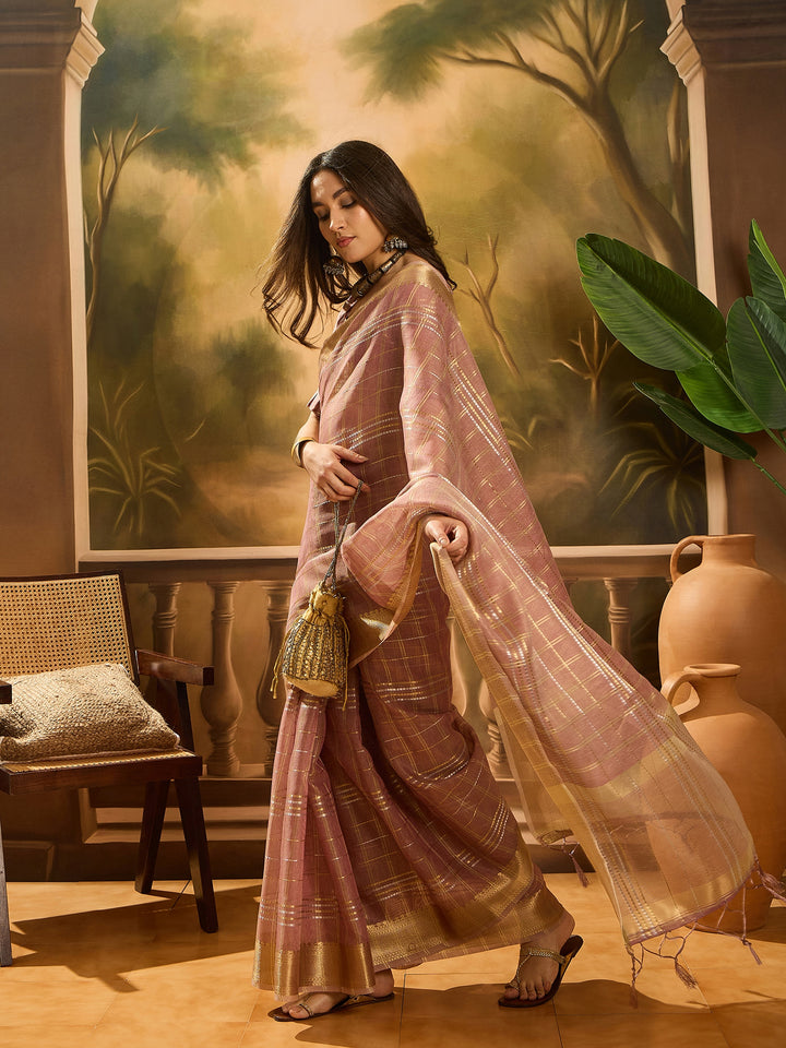 Elegant Khadi Organza Saree with Jacquard Design Festive Wear Look