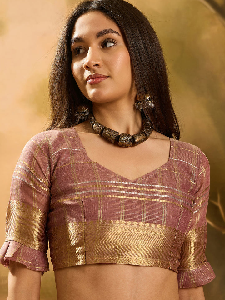 Elegant Khadi Organza Saree with Jacquard Design Festive Wear Look