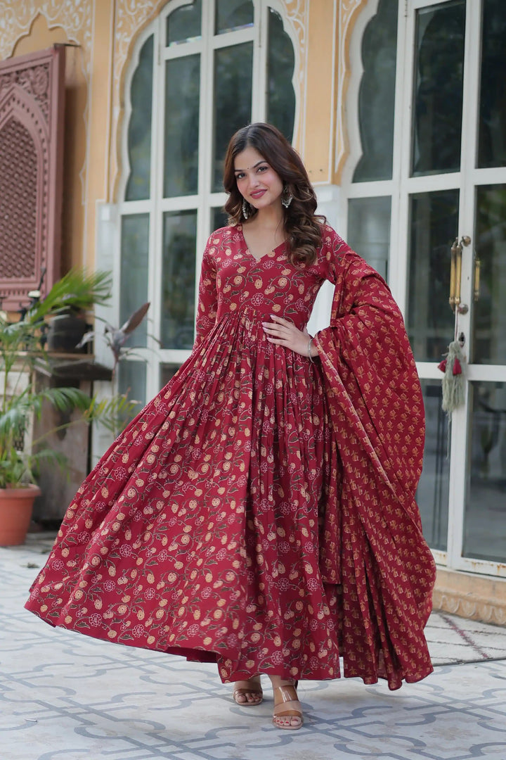 Stylish Cotton Salwar Kameez with Beautiful Designer Print