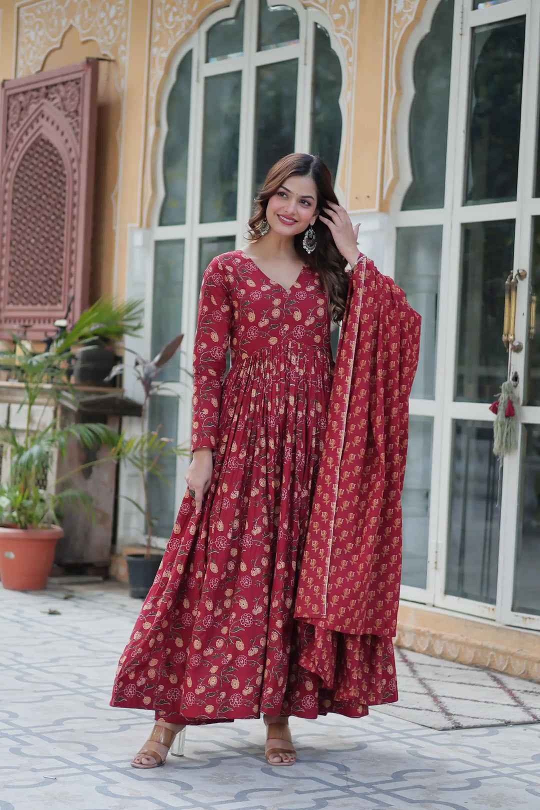 Stylish Cotton Salwar Kameez with Beautiful Designer Print