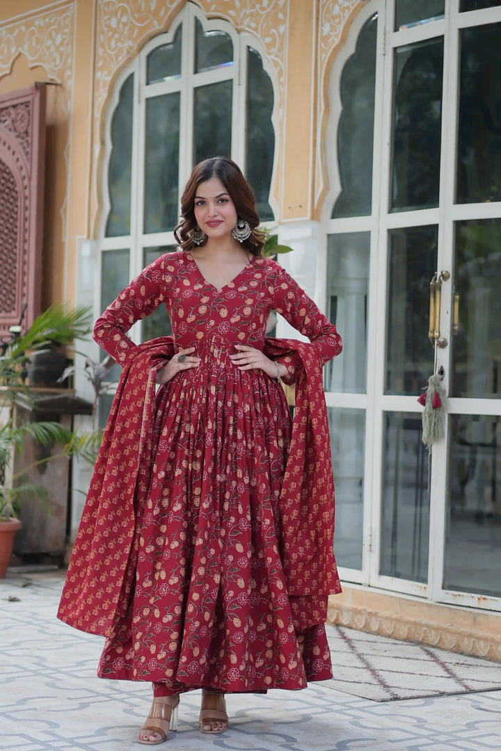 Stylish Cotton Salwar Kameez with Beautiful Designer Print