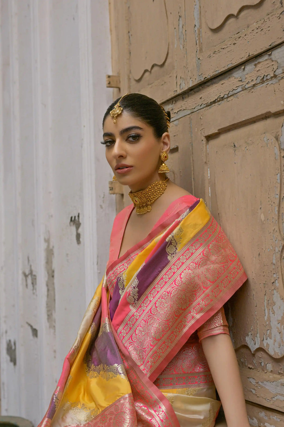 Classic Banarasi Silk Saree with Handloom Kadwa Style Designer Blouse