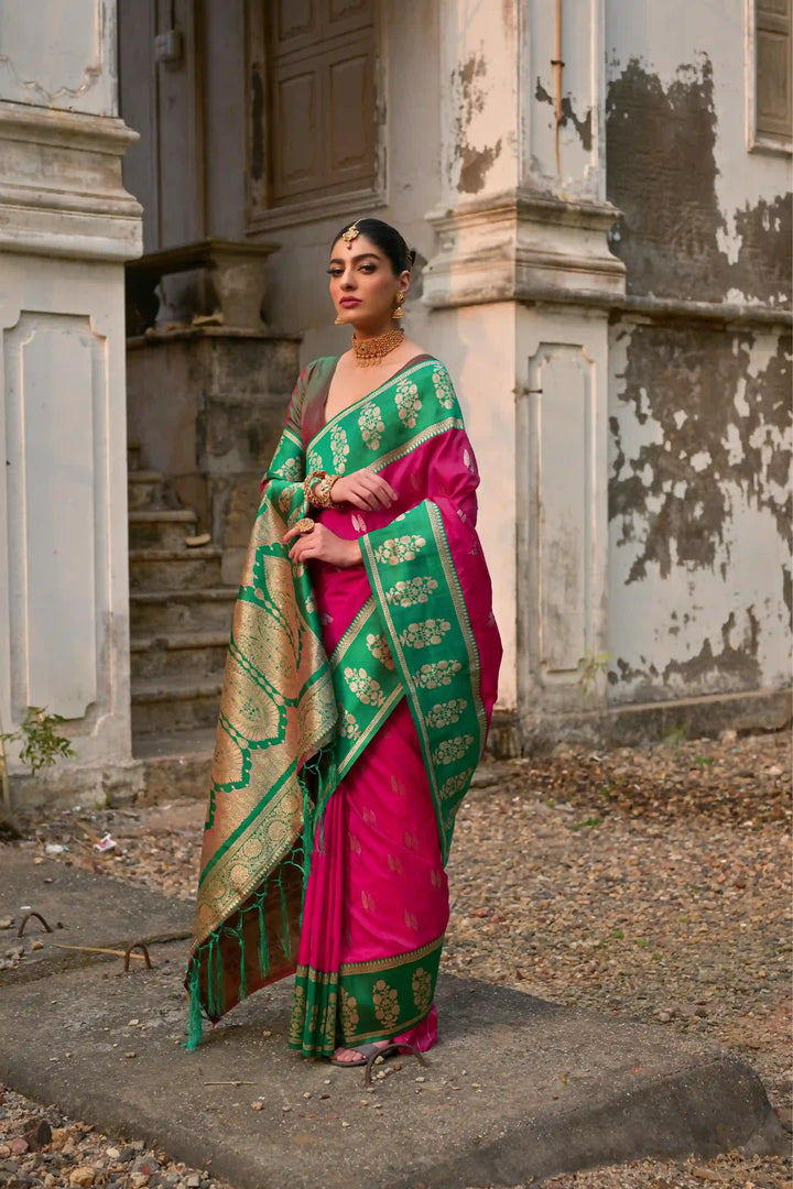 Premium Banarasi Silk Saree with Rich Designer Finish