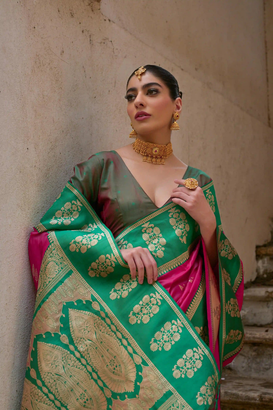 Premium Banarasi Silk Saree with Rich Designer Finish