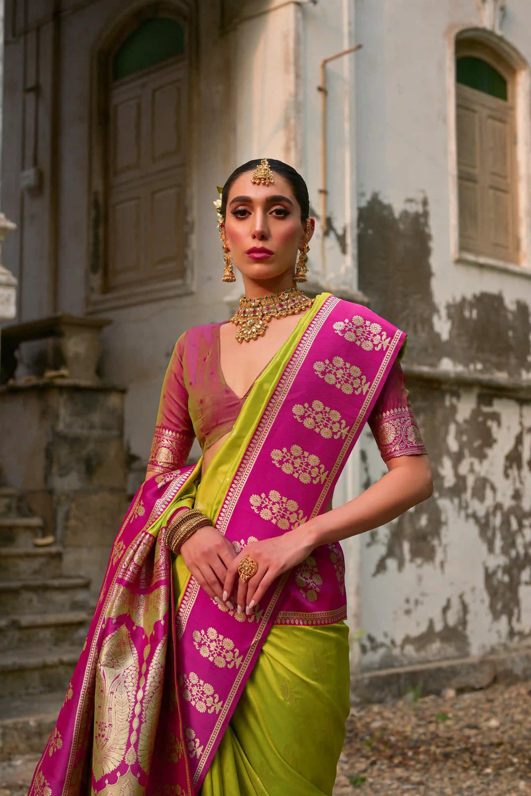 Premium Banarasi Silk Saree with Rich Designer Finish