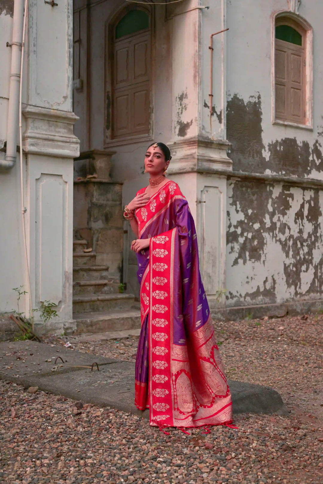 Premium Banarasi Silk Saree with Rich Designer Finish