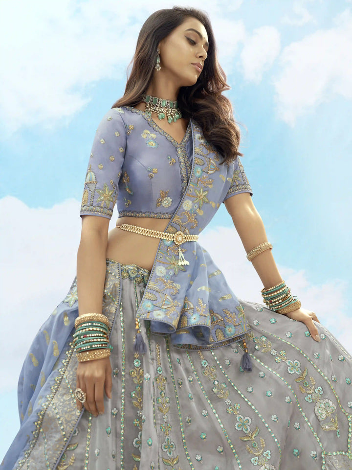 Silk Designer Lehenga Choli with Georgette Dupatta for Wedding