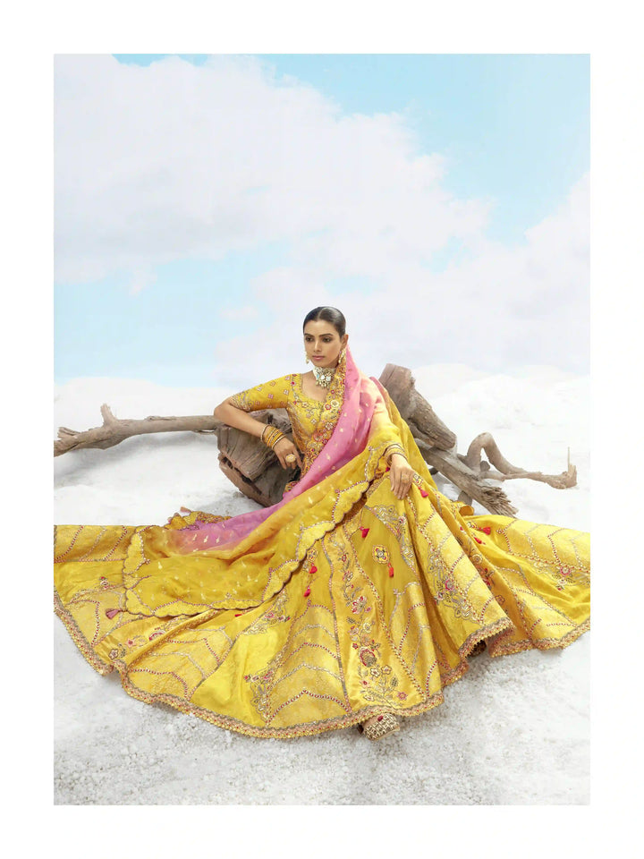 Designer Silk Lehenga Choli with Georgette Dupatta