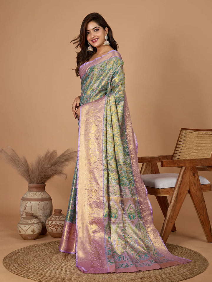 Eye-Catching Light Green Saree in Soft Silk for All Occasions