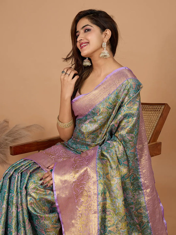Eye-Catching Light Green Saree in Soft Silk for All Occasions