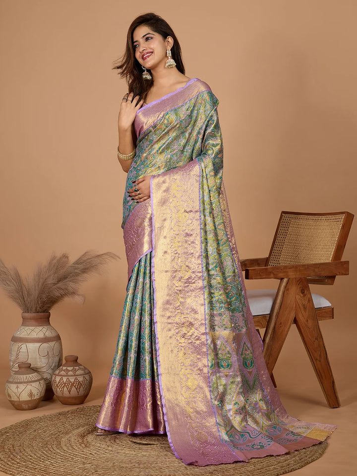 Eye-Catching Light Green Saree in Soft Silk for All Occasions