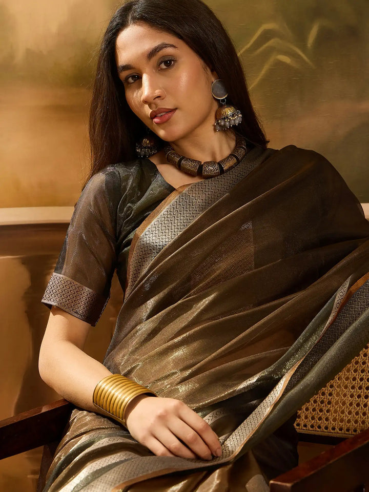 Premium Organza Saree with Stylish Wevon Work Blouse