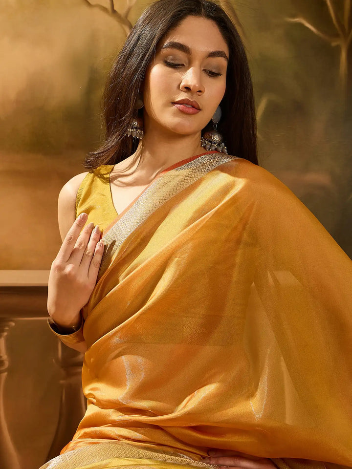 Premium Organza Saree with Stylish Wevon Work Blouse