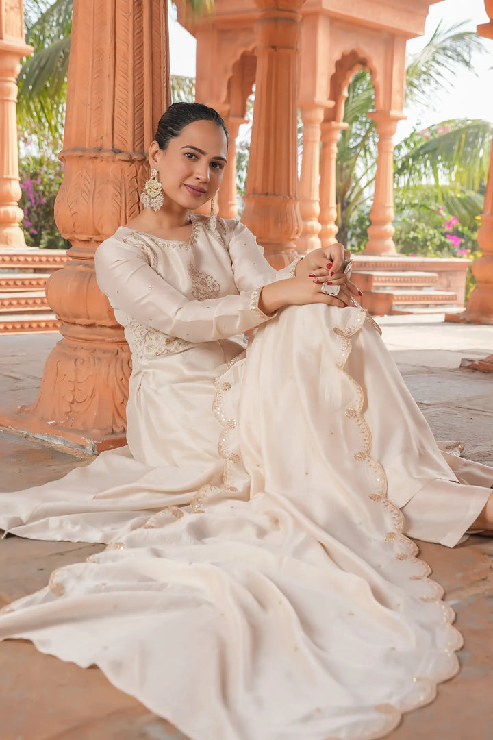 Designer Vichitra Silk Salwar Kameez with Dupatta Combo