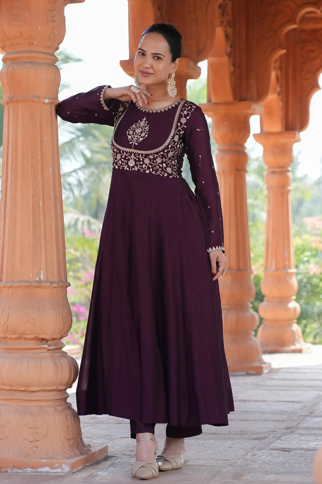 Designer Vichitra Silk Salwar Kameez with Dupatta Combo