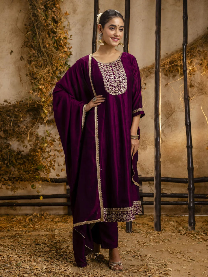 Eye-Catching Embroidered Salwar Kameez with Soft Dupatta