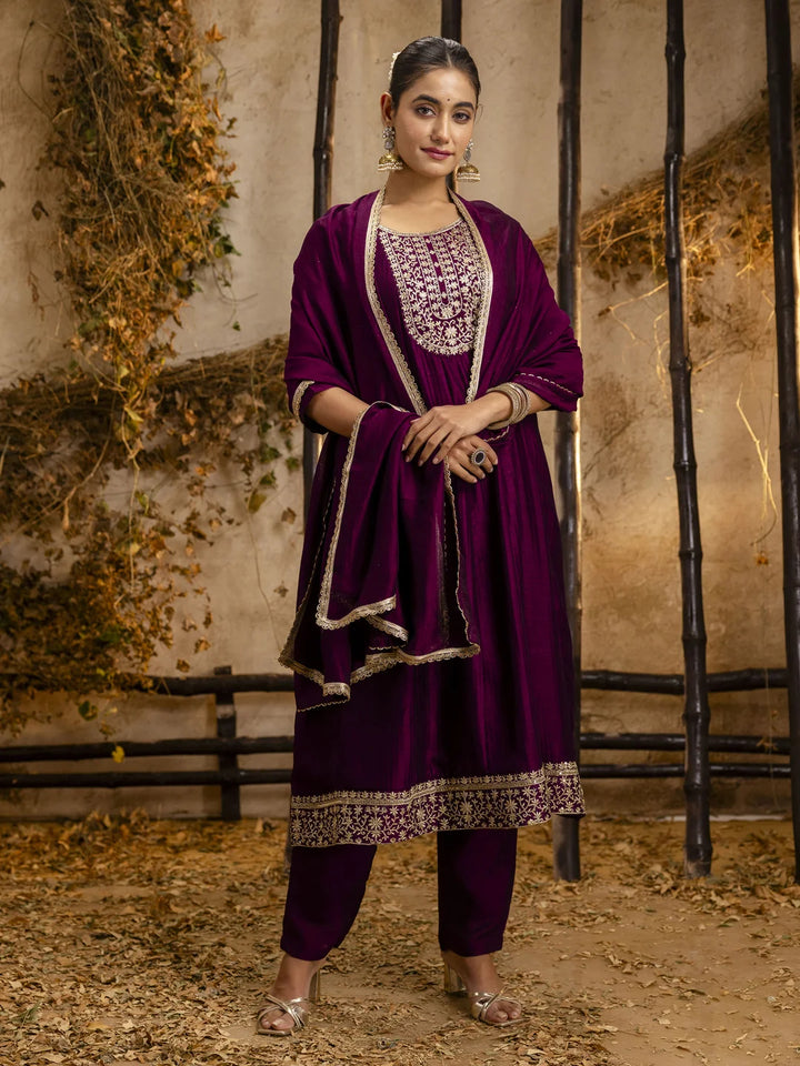 Eye-Catching Embroidered Salwar Kameez with Soft Dupatta