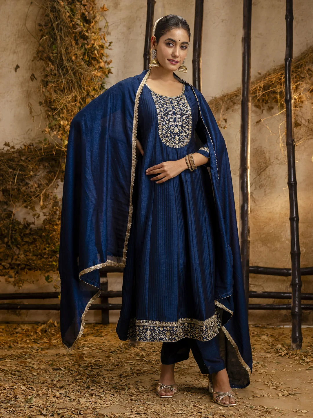 Eye-Catching Embroidered Salwar Kameez with Soft Dupatta