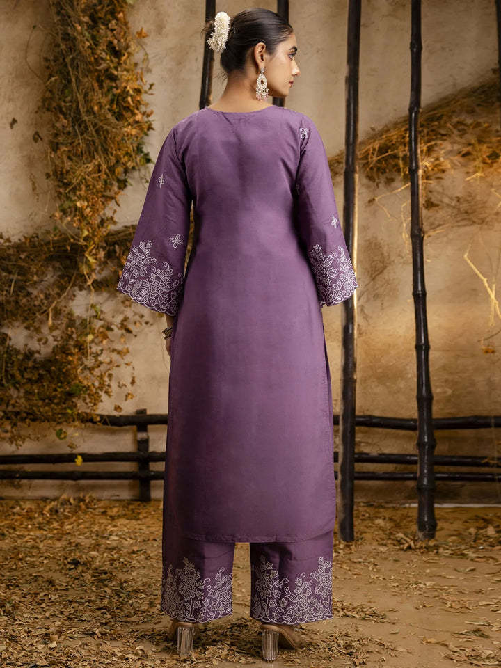 Festive Salwar Kameez in Silk Blend with Embroidered Organza