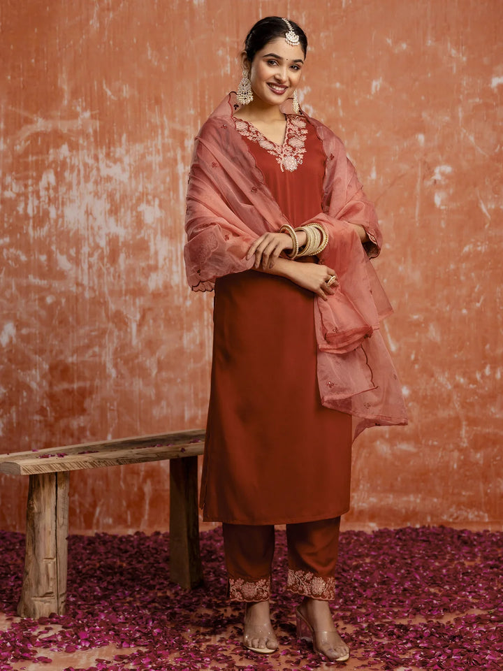 Royal Silk Blend Salwar Suit with Festive Embroidery Work