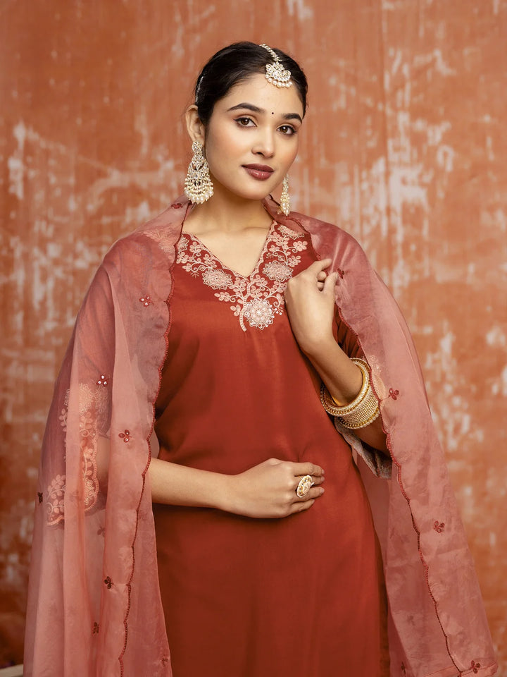 Royal Silk Blend Salwar Suit with Festive Embroidery Work