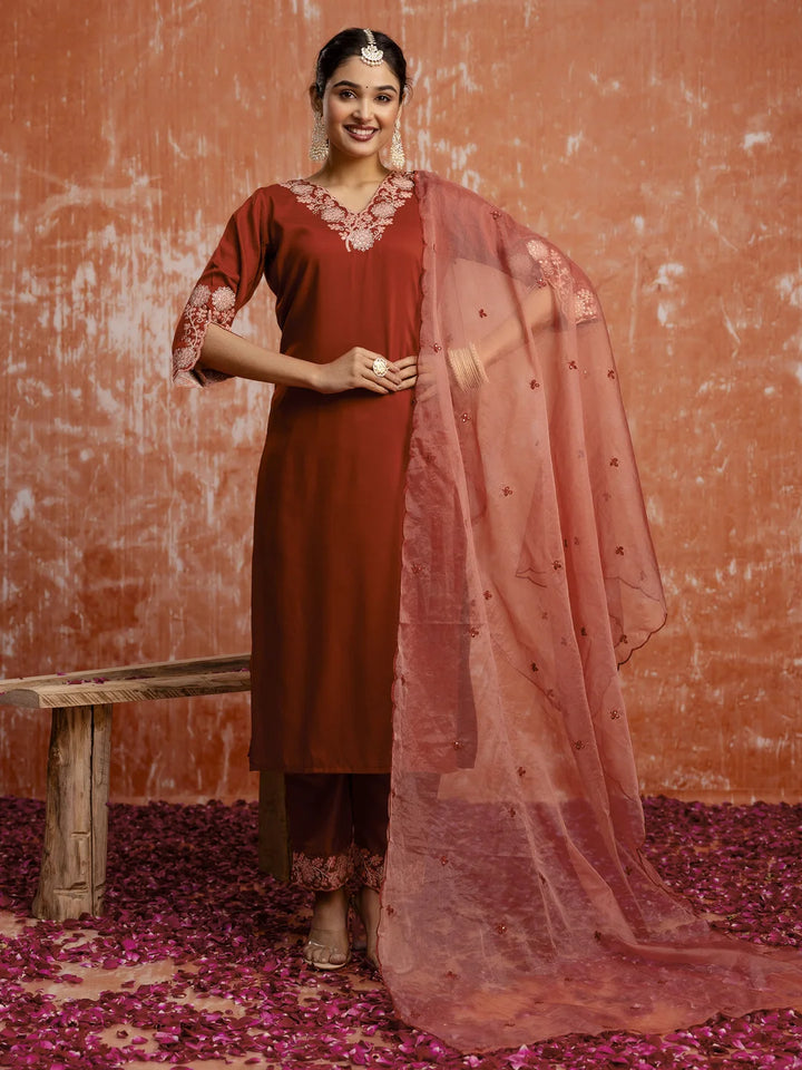 Royal Silk Blend Salwar Suit with Festive Embroidery Work