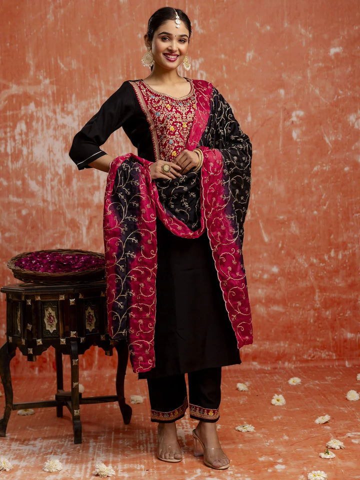 Trendy Viscose Rayon Suit with Chinon Dupatta for Women