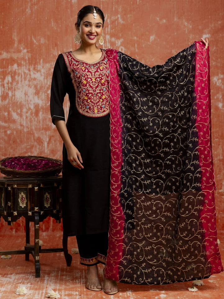 Trendy Viscose Rayon Suit with Chinon Dupatta for Women