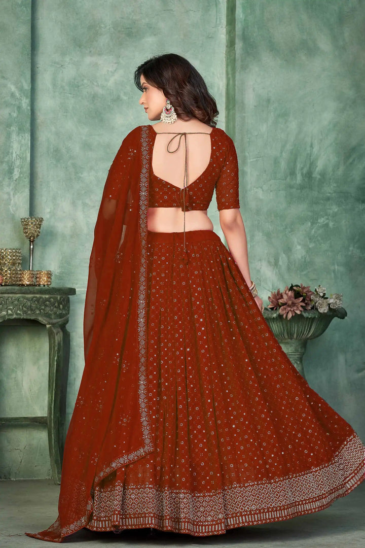 Stunning Embroidered Georgette Lehenga for Special Occasions