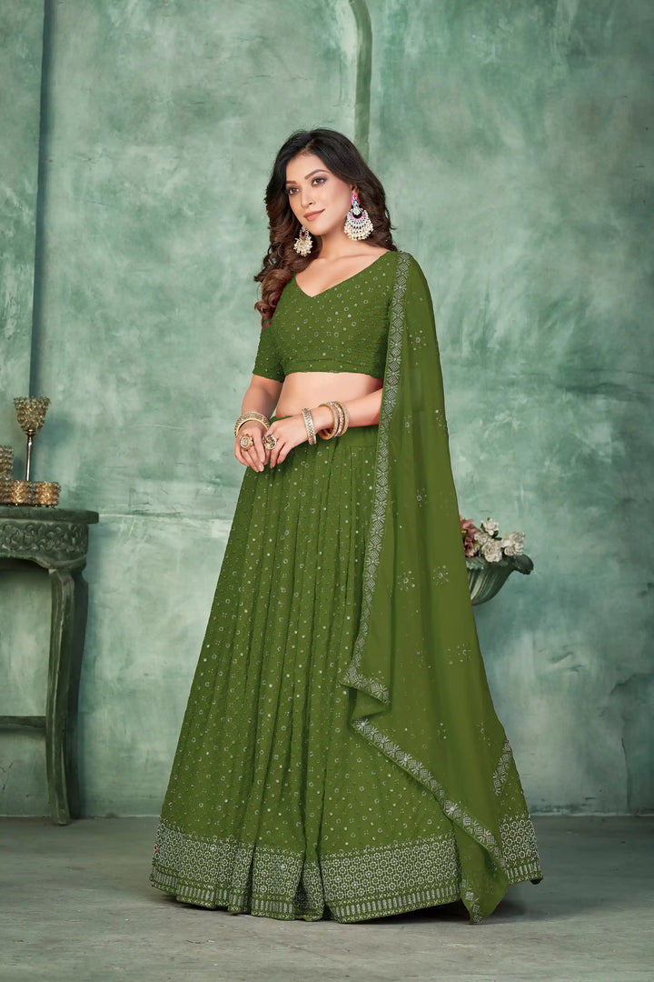Stunning Embroidered Georgette Lehenga for Special Occasions