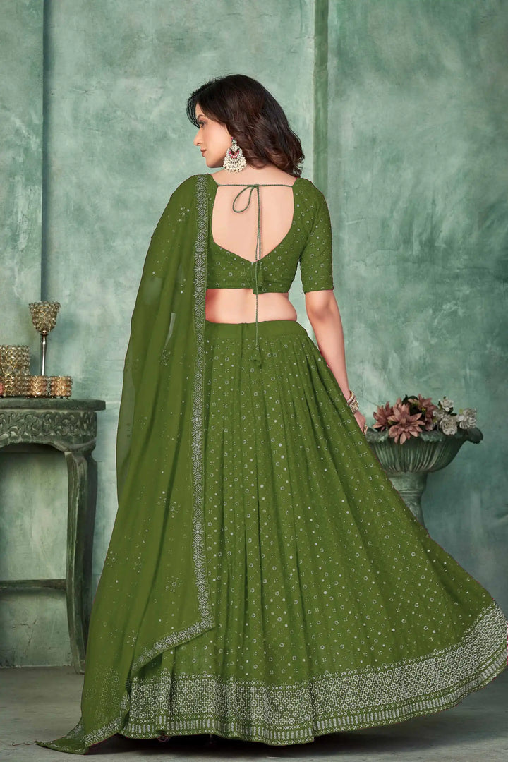 Stunning Embroidered Georgette Lehenga for Special Occasions