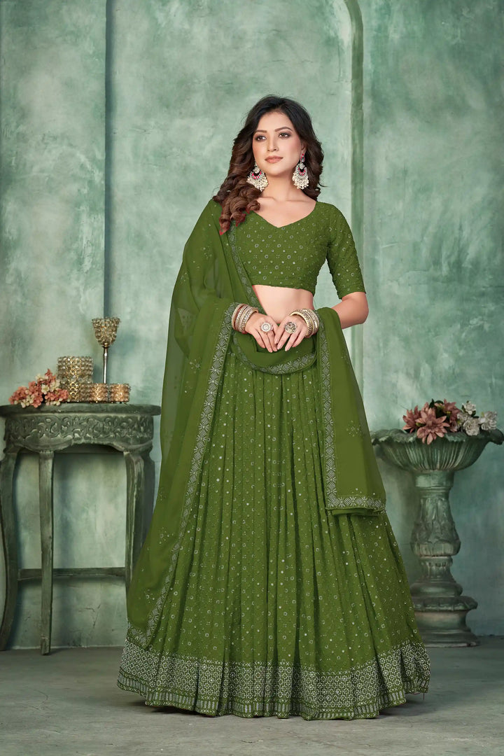 Stunning Embroidered Georgette Lehenga for Special Occasions