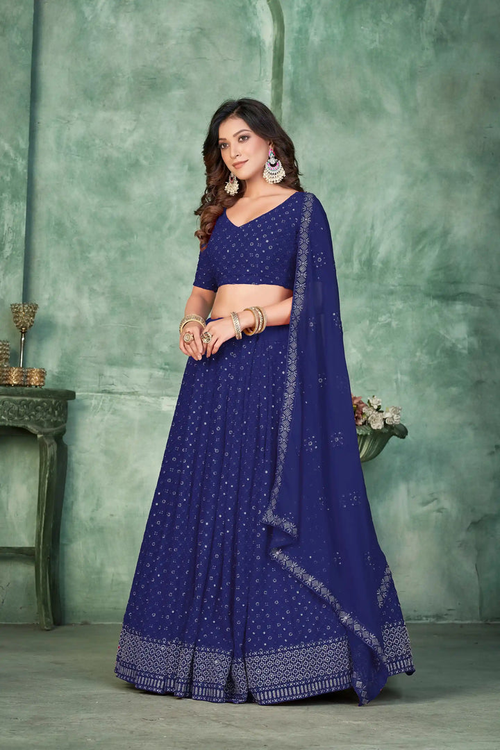 Stunning Embroidered Georgette Lehenga for Special Occasions