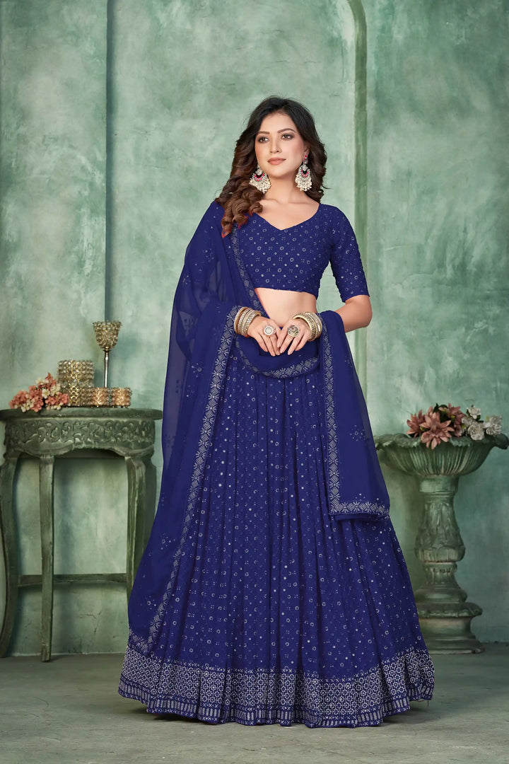 Stunning Embroidered Georgette Lehenga for Special Occasions